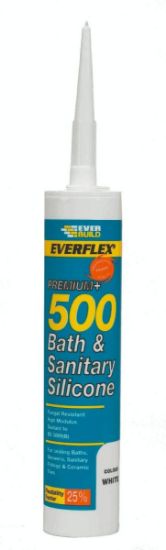Picture of EverBuild 500 Bath & Sanitary Silicone Clear
