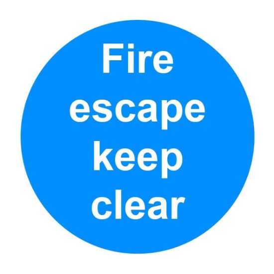 Picture of Fire Escape Keep Clear 