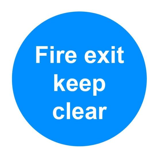 Picture of Fire Exit Keep Clear 100 x 100