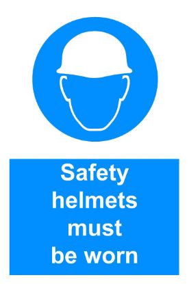 Picture of Safety Helmets Must Be Worn 