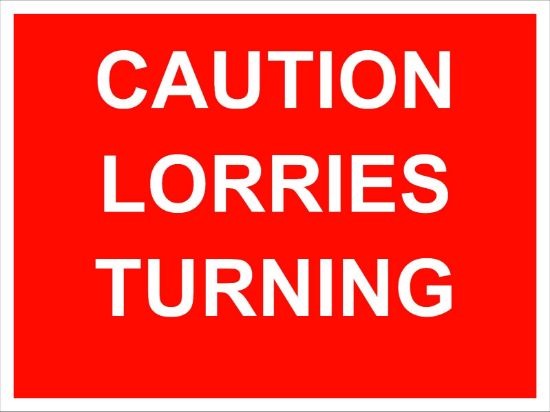 Picture of Caution Lorries Turning