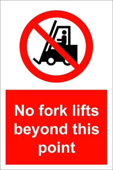 Picture of No Fork Lifts Beyond This Point