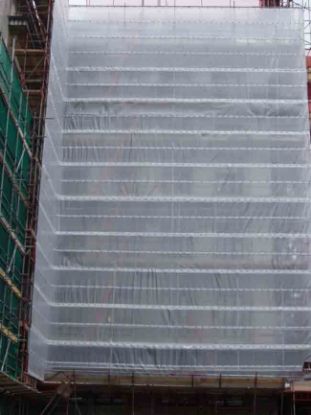 Scaffold Sheeting covering a building