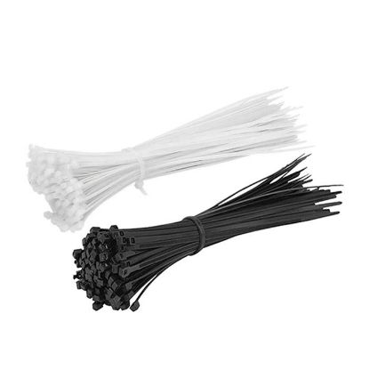 black and white Cable Ties (Pack 100)
