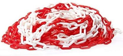 red & white plastic chain
