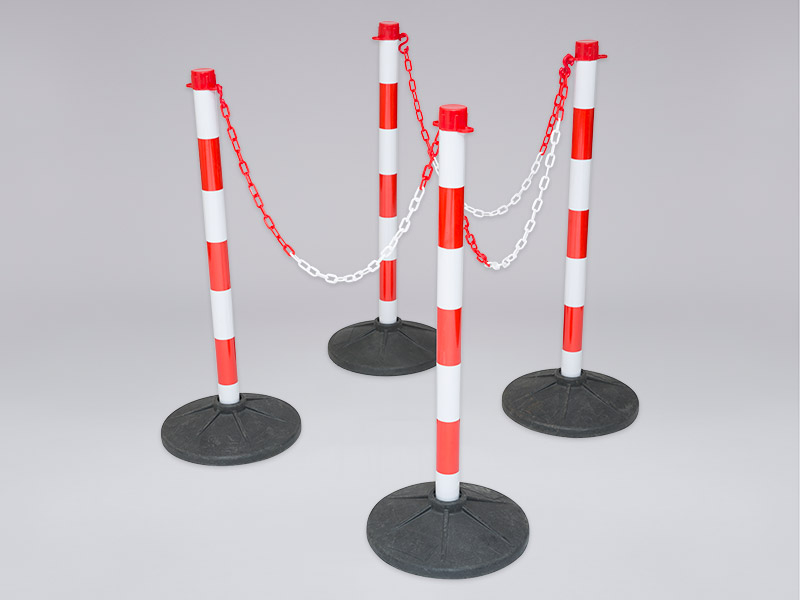 Plastic Chain Post Barrier Set . Plastic Chain Post Barrier Set ...