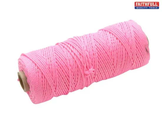 Picture of Hi-Vis Nylon Brick Line 100m Pink