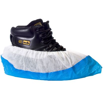 Picture of Deluxe White/ Blue Overshoes