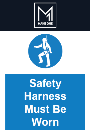 Picture of Safety Harness Must Be Worn