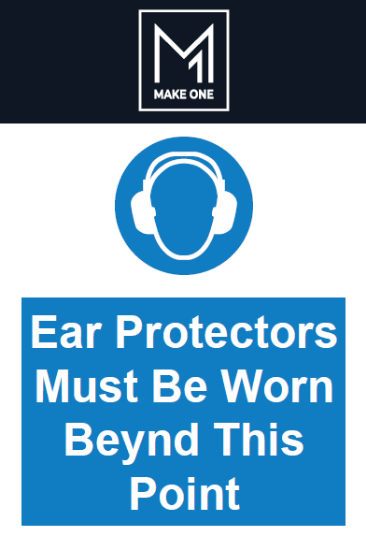 Picture of Ear Protectors Must Be Worn When Beyond This Point