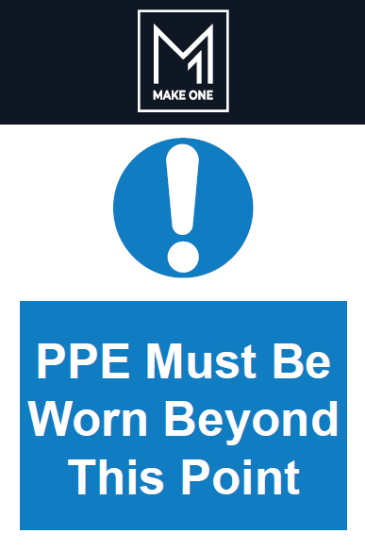 Picture of PPE Must Be Worn Beyond This Point