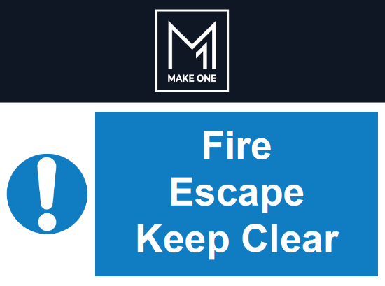 Picture of Fire Escape Keep Clear