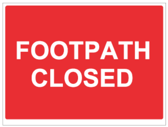 Picture of Footpath Closed Road Sign
