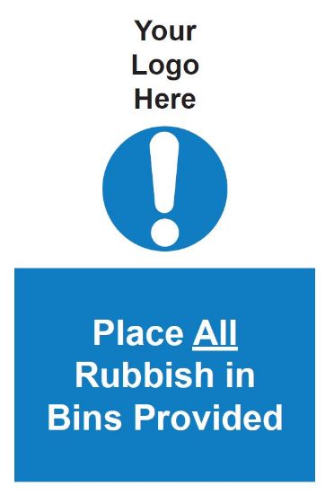 Picture of Place All Rubbish in Bins Provided 