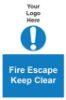 Picture of Fire Escape Keep Clear 