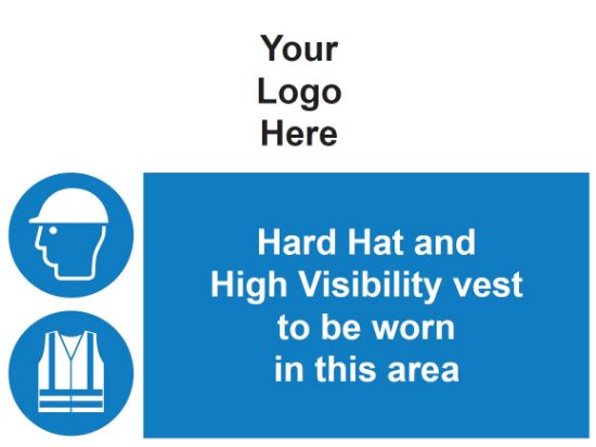 Picture of Hard Hat and High Visibility Vest to be Worn in this Area