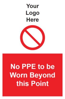 Picture of No PPE to be Worn Beyond this Point 
