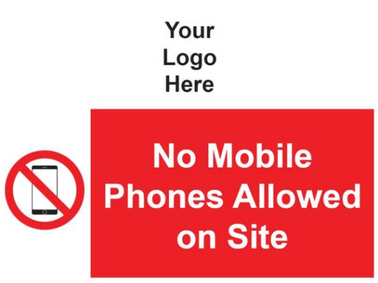 Picture of No Mobile Phones Allowed on Site 