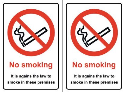 Picture of No Smoking - Against the Law  - Double Sided