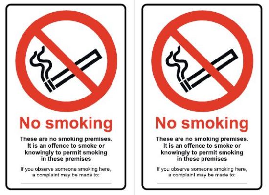Picture of No Smoking - Complaint  - Double Sided 