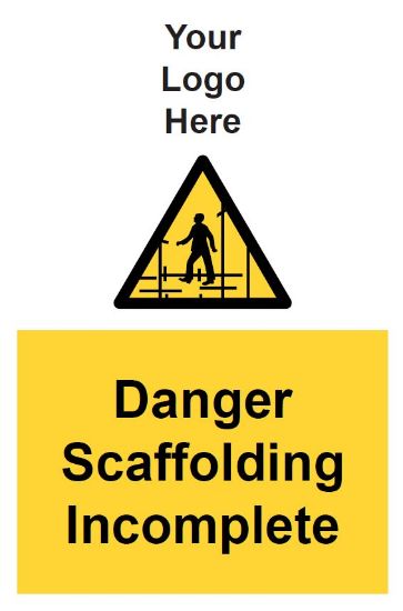 Picture of Danger Scaffolding Incomplete 