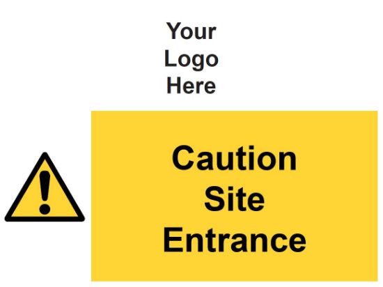 Picture of Caution Site Entrance 