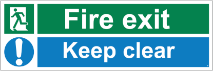 Picture of Fire Exit Keep Clear Sign 