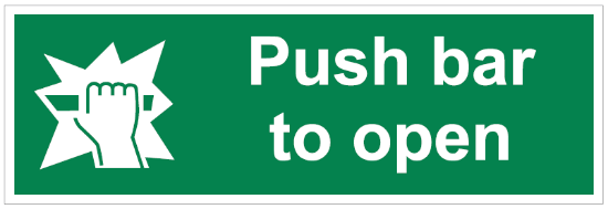Picture of Push Bar To Open Sign
