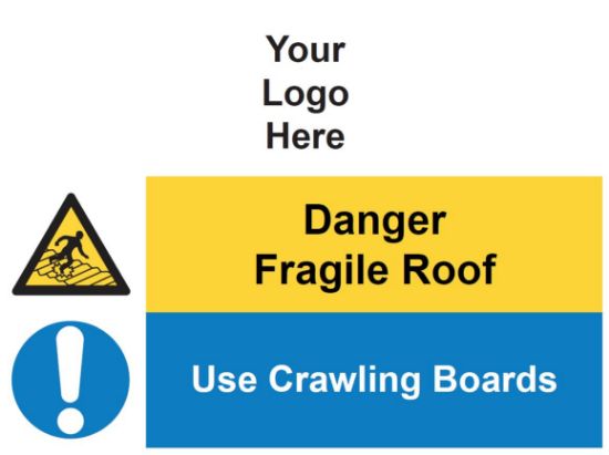 Picture of Danger Fragile Roof - Use Crawling Boards 