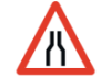 Picture of Road Narrows Signs
