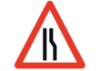 Picture of Road Narrows Signs