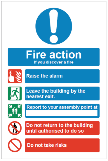 Picture of Fire Action Signs