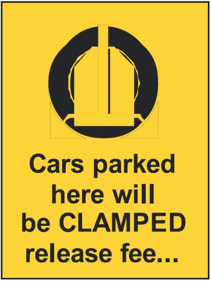 Picture of Cars parked here will be clamped