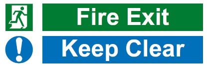 Picture of Fire Exit Keep Clear 