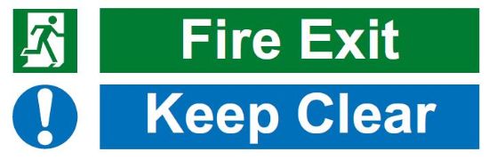 Picture of Fire Exit Keep Clear 