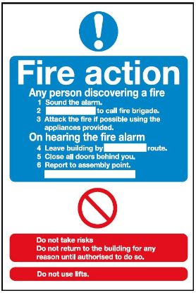 Picture of Fire Action Notice 